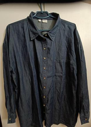 Джинсова сорочка великий розмір