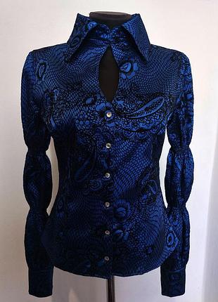 Суперцена. шикарная сорочка синяя. туречковина, новый р. 40-46