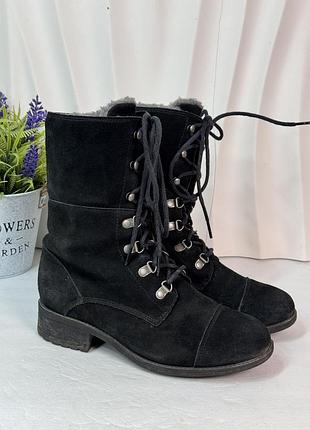 Замшеві зимові теплі черевики на овчиині ugg gradin