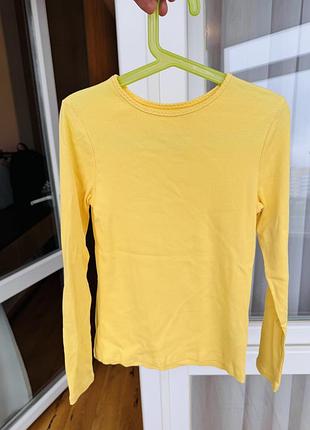 Реглан в рубчик гольф кофта світшот жовтий h&m 8-10 років