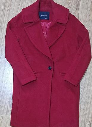 Классическое пальто с шерстью zara длиной выше колена