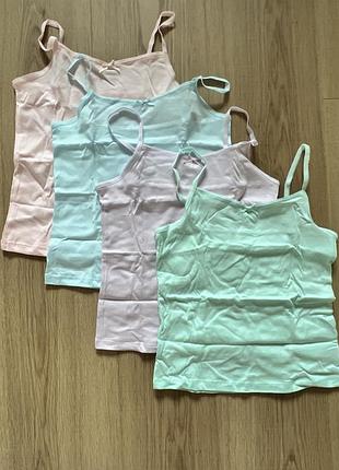 Маєчки для дівчинки на бретельках 122 6-7 років