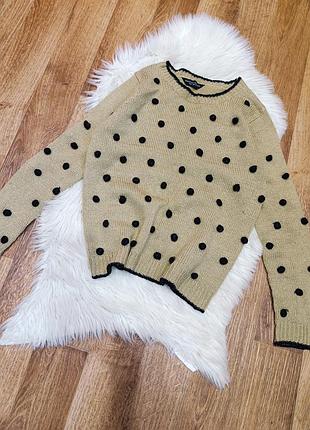 Светр джемпер в горох свитер s/m(38)