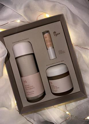 Набор полноразмерных средств с экстрактом комбучи dr.ceuracle vegan kombucha tea special set