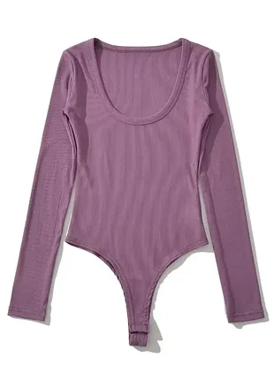 Бесшовный боди в рубчик эффект варенки