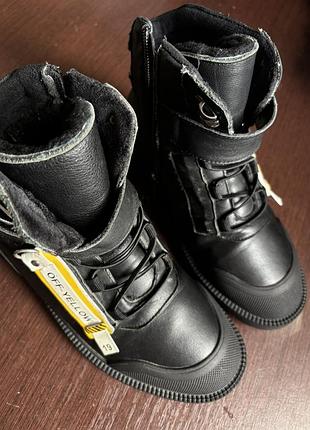 Зимові шкіряні чобітки для дітей 36розмір
