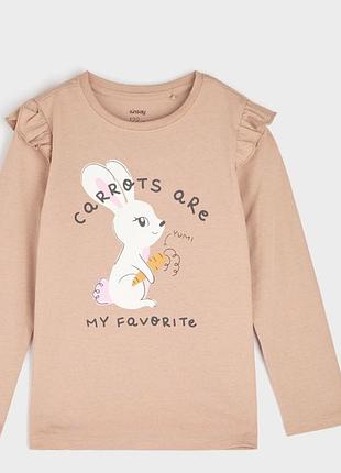 Снижка: легкий реглан с зайчиком и морковью sinsay