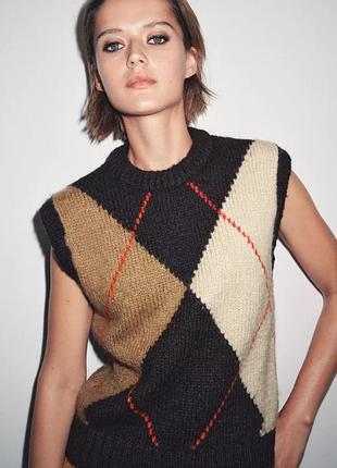 Жилет жіночий в ромби zara new