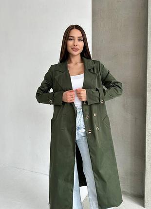 Тренч коттон-парка 💔 универсальный 42-46 • черный, графит, мокко, беж, хаки • арт.425