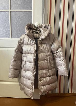 Пальто зимнее для девочки на флисовой подкладке