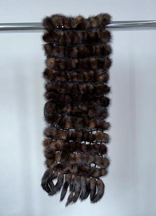 🔥знижка до 18.11🔥шарф норковый палантин меховый норковый длинный жіночий норковий шарф з норки