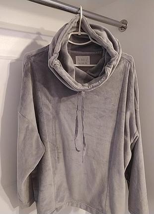 Тёплая велюровая кофта р. xl
