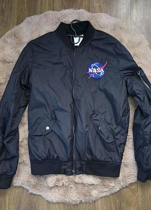 Бомбер ветровка куртка nasa типа alpha industries