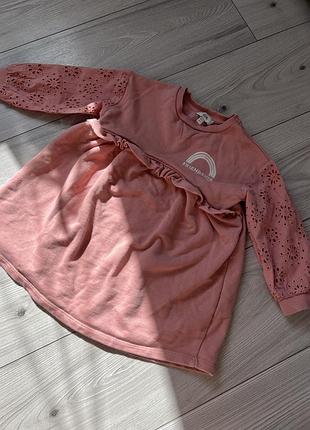 Тепла святкова сукня на дівчинку 3-4 роки 98-104 см