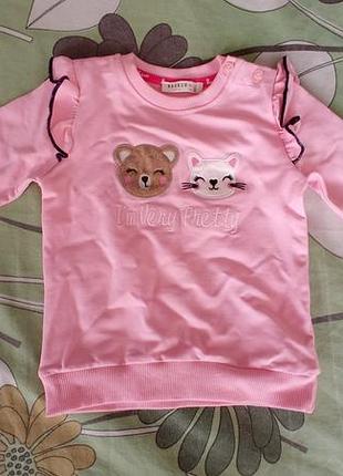 Замечательный лонгслив на девочку 80-104 см