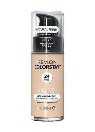 Revlon colorstay makeup for normal/dry skin spf 20 для нормальної та сухої шкіри, 110 ivory, 30 мл