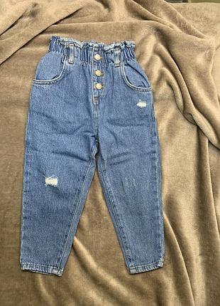 Джинсові штани zara 3-4 р.