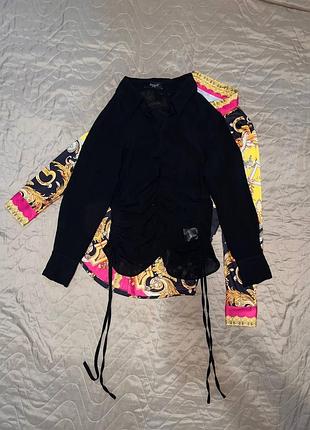 Блуза прозрачная с сборкой