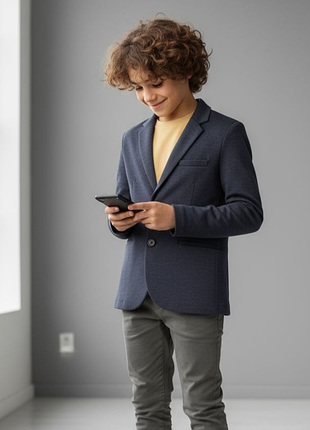 Пиджак однобортный на мальчика reserved школьный