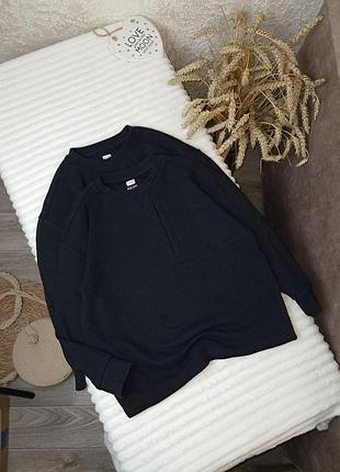 Черный коттоновый оверсайз оверсайз без утепления в школу от ff 7-8 лет (122-128), можно раньше.