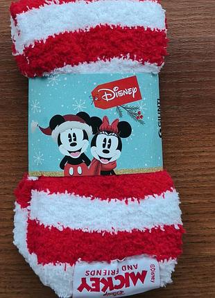 Носки женские теплые махровые высокие в полоску красные були антискользящие