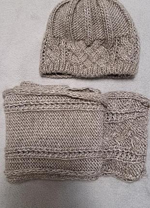 Шапка с шарфиком