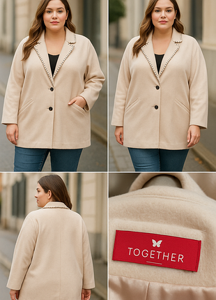 Пальто бежевого кольору together (jd williams)