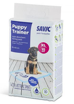 Пелюшка для собак savic puppy trainer xl 60х90 см 15 шт (sp-3522_0000)