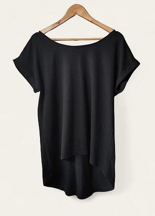 Удлиненная футболка хлопок ajc женская футболка ассиметрия