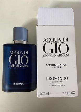 Tester giorgio armani acqua di gio profondo / джорджіо армані аква ді джио профондо / 100 ml