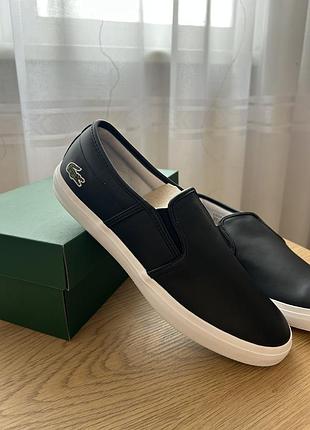 Чоловічі сліпони lacoste tatalya leather slip-on, розмір 42.5