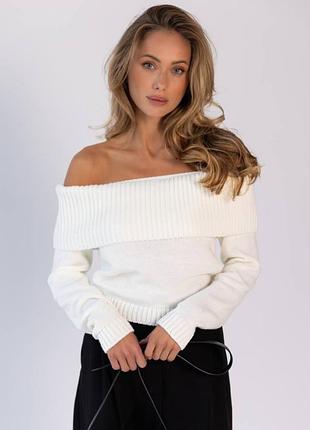 6 цветов! женский свитер с открытыми плечами, джемпер с отворотом, базовая кофта, прямой, классический, свободный