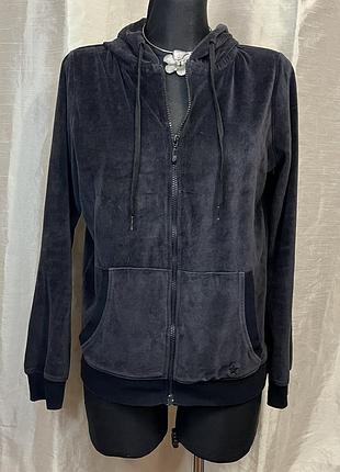 Винтажное велюровое зип худи vintage 2000s y2k