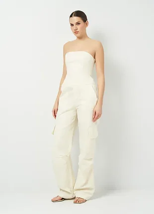 Комбинезон кремовый брючный бандо карго