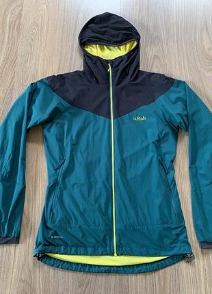 Женская легкая туристическая треккинговая куртка rab rampage pertex microlight