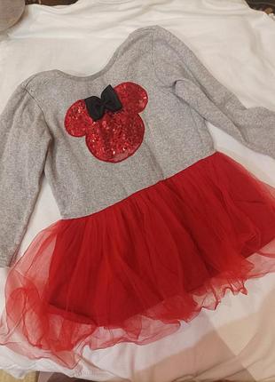 Платье на девочку с фатином мики маус