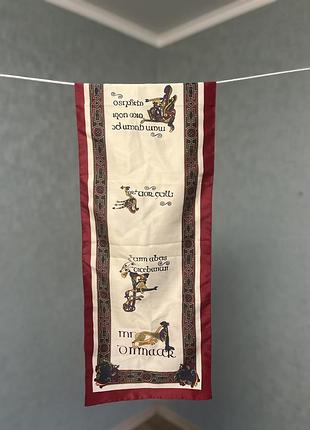 Шарф легкий женский двусторонний ирландский принт келлская книга