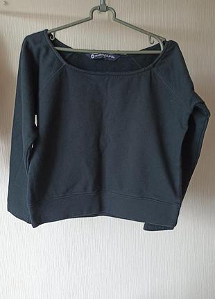 Свитшот джемпер с открытыми плечами