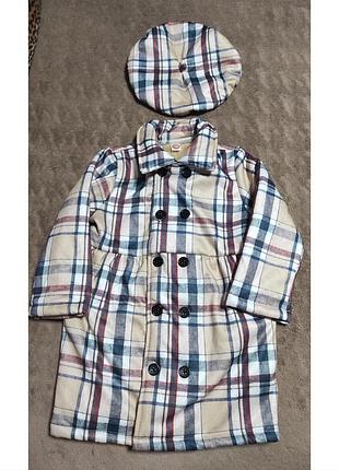 Пальто на меху + берет