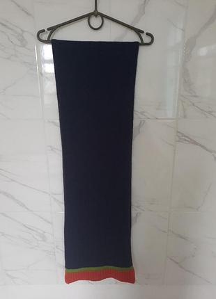 Великий вовняний шарф шалик унісекс massimo dutti massimo sport