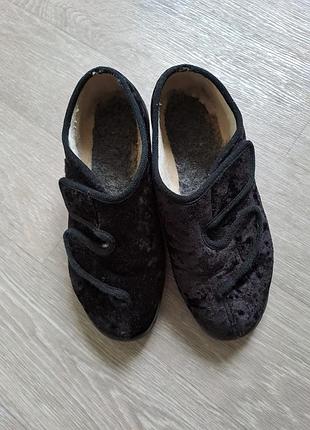 Фирменные ортопедические теплые домашние закрытые тапочки внутри натуральная овчина размер 39