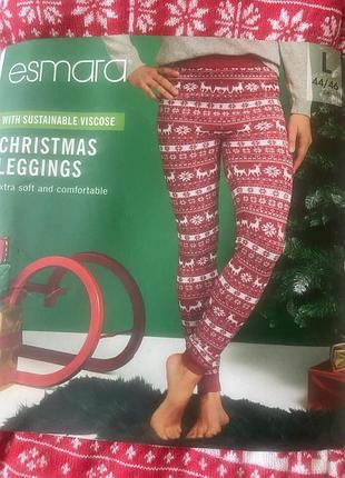 Лосини з новорічним принтом