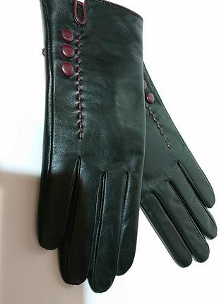 Жіночі теплі шкіряні рукавички wittchen 7 m шкіра зима осінь шерсть