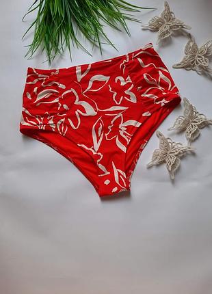 Eur 38 яркие женские плавки низ купальника высокая посадка