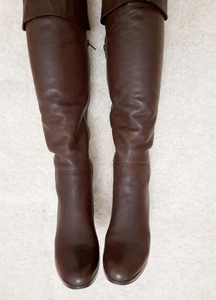 Шкіра натур 39р на 38р нові сапоги високі ботфорти 5th avenue демісезон