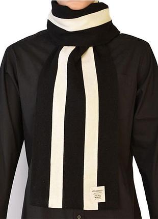 Вовняний смугастий шарф англійського бренду appleberry! оригінал  дорогий бренд!