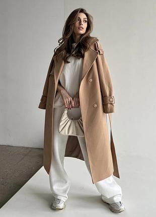 Пальто-тренч на холодну осінь, розмір с. колір кемел.