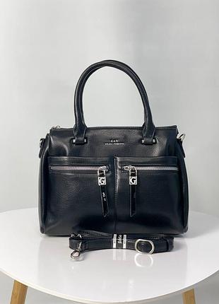 Жіноча сумка на плече ділова з ручками та плечовим ременем італійського бренду gildatohetti.