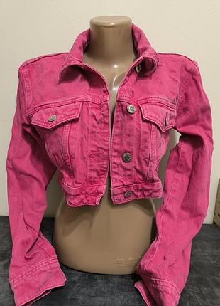 Джинсовка укорочена, джинсовка малинова