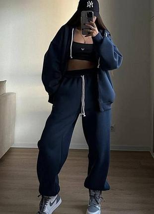 Теплый спортивный костюм на флисе удлиненная худи ❣️ топ цена и качество